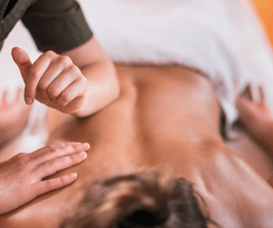 A person receiving a massage 