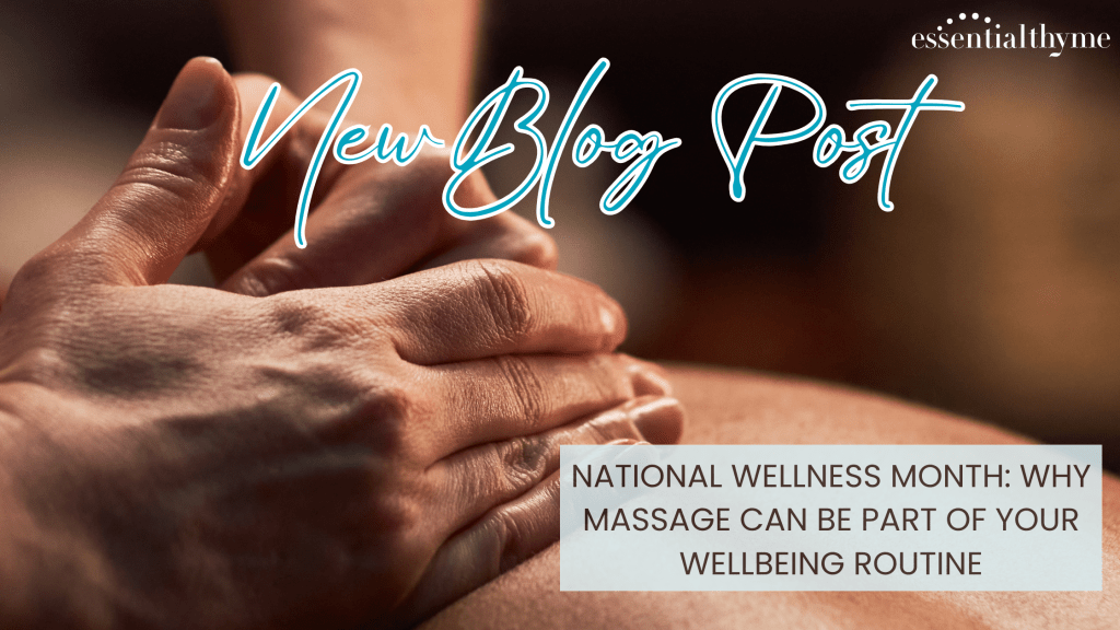 Someone laying down receiving a massage -National Wellness Month: Why Massage Can Be Part of Your Wellbeing Routine